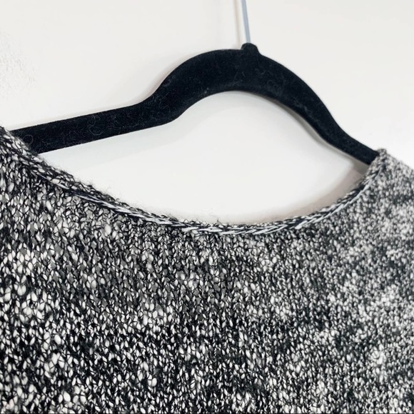 J. CREW Black & White Scoop Marled Knit Sweater - Picture 8 of 9